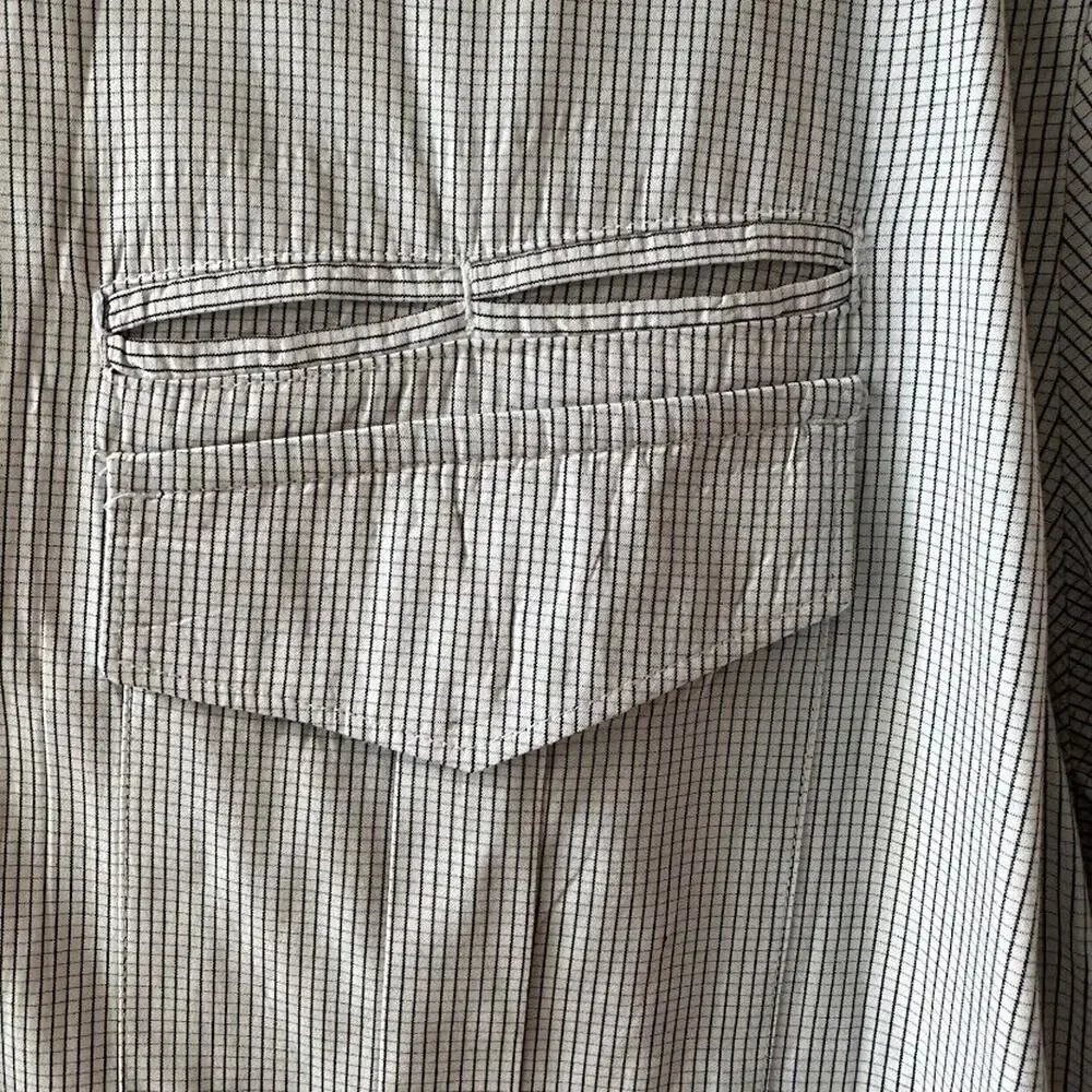 French Connection Button Up Shirt Mens XL White Short Sleeve Cotton Pockets - Picture 3 of 7